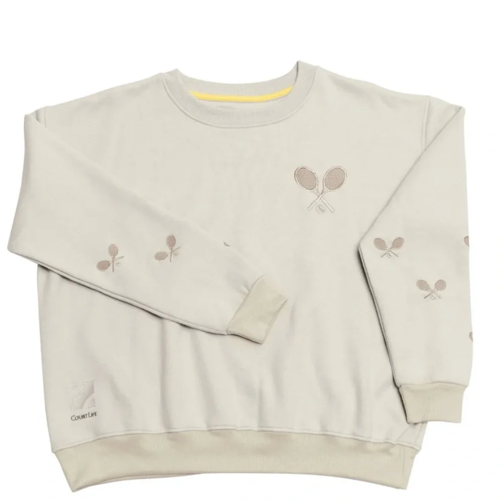 Courtlife Tennis Embroidered Sweatshirt - Picture 1 of 4